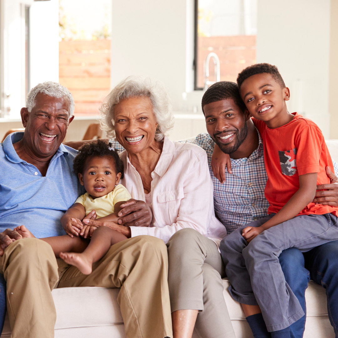 multi generational family single dad kids toddler elders